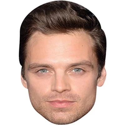 Image of FoxyPrinting Sebastian Stan Celebrity Cardboard Party Face Mask Fancy Dress