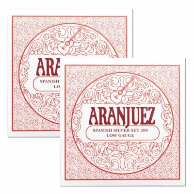 Image of Aranjuez Strings Spanish Guitar Nylon Classical Cuerdas para Guitarra The Sound (Two Set, Silver 200)