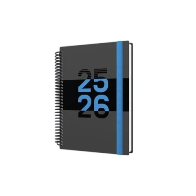 Image of Collins &#039;Delta&#039; 12 Month Mid/Academic Year Planner, August 2025 2026 Day to Page Appointments Diary, A5 Wiro Bound Cover, Blue