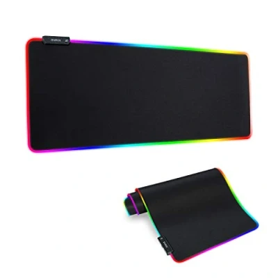 Image of RGB Gaming Mouse Mat Pad Large Thick(800x300x4mm) Itopfox Extended Led Mousepad with Non Slip Rubber Base, Soft Computer Keyboard Mice for MacBook, PC, Laptop, Desk