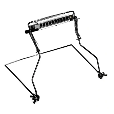 Image of East top 10 Hole Harmonica Holder Neck Hands Free with Anti Scratch Felt Pads to Protector