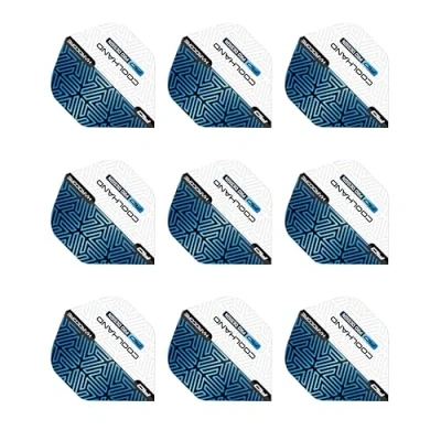 Image of RED DRAGON Hardcore Premium Luke Humphries Blue and White Standard Dart Flights 3 Sets Per Pack (9 in total)