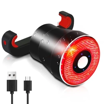 Image of EBUYFIRE ultra Bright Smart Bike Tail Light,USB Rechargeable Brake Sensing Bicycle Light,High Intensity Rear LED Accessories Fits On Any Road Bikes.Easy to Install for Cycling Safety Taillights