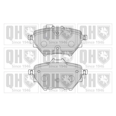 Image of SU001A8499, SU001B3838 Brake pad set QUINTON HAZELL BP1847 PEUGEOT: 308 II Hatchback, SW 2, 3008 Off Road, CITROËN: C4 Grand Picasso 2
