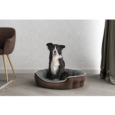 Image of Italian Bed Linen Enjoy Kennel for Dogs and Cats, Brown/Light Grey 75 x 65 cm