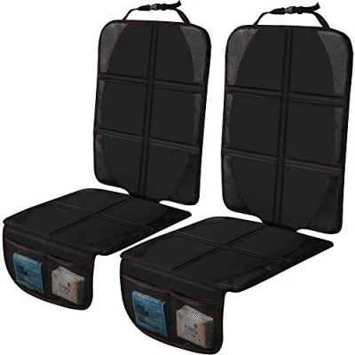 Image of Beicarin Car Seat Protector Cushion Mat, 2 Pack Baby Child with Organizer Pocket, Auto Dog Pad Non Slip Backing Waterproof for SUV Sedan Truck