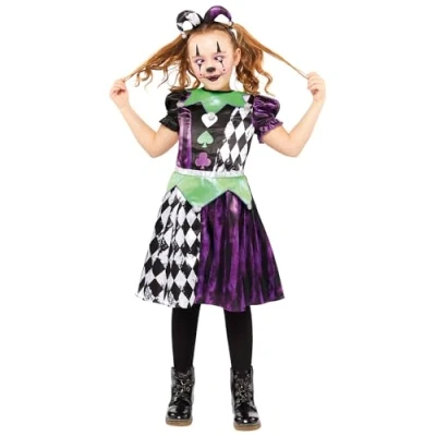 Image of (PKT) (9912011) Child Girls Jester Girl Costume (4 6yr)