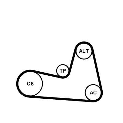 Image of CT1104, CT1104K1 Timing belt kit CONTITECH 135 CITROËN: C3 I Hatchback