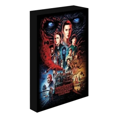 Image of Pyramid International Stranger Things Light Up Canvas, Large Canvas 30cm x 40cm Official Merchandise