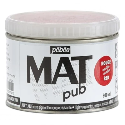 Image of Mat Pub 500ml Red Vermillion