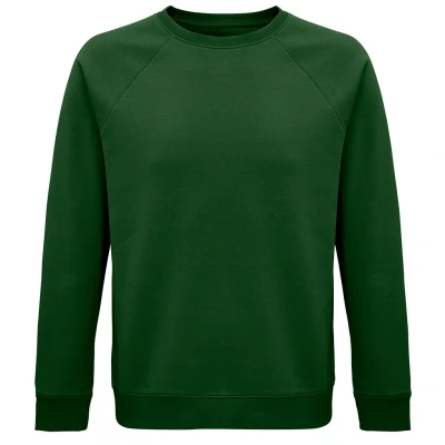 Image of SOLS Unisex Adult Space Organic Raglan Sweatshirt (Bottle Green) Size Large