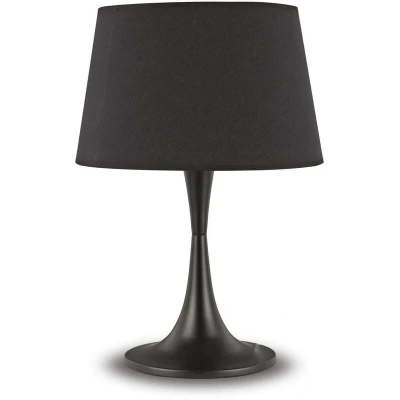 Image of London 1 Light Large Table Lamp Black, E27