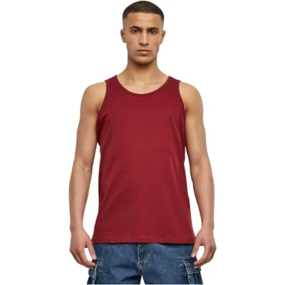 Image of Build Your Brand Men&#039;s Basic Tank T Shirt, Burgundy, S
