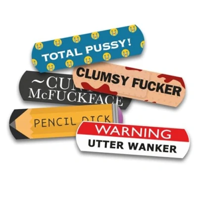 Image of Add Insult to Injury Plasters Plaster for Total Pussies Offensive Adult Gag Perfect First Aid Offices