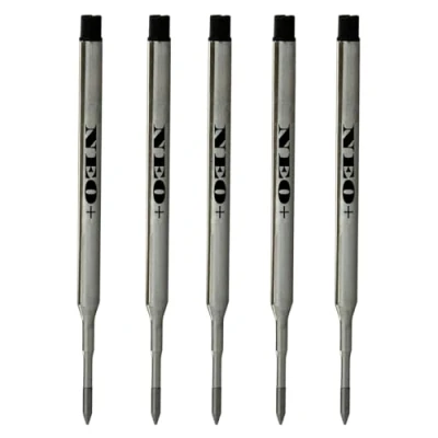 Image of UK Seller! Sets of Pen Refills Compatible with Sheaffer K Ballpoint Pens. Medium Point Soft Roll Refill for (5 Black Ink Refills)