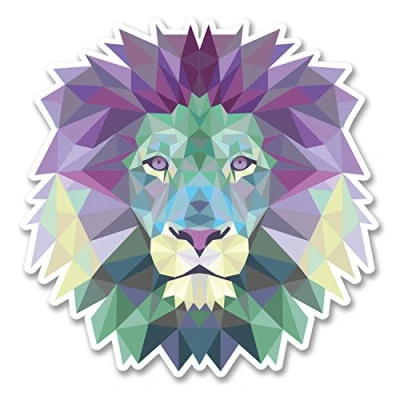Image of 2 x 10cm Abstract Lion Vinyl Sticker Laptop Tablet Car Tiger Cat Animal #6223 (10cm 10cm)
