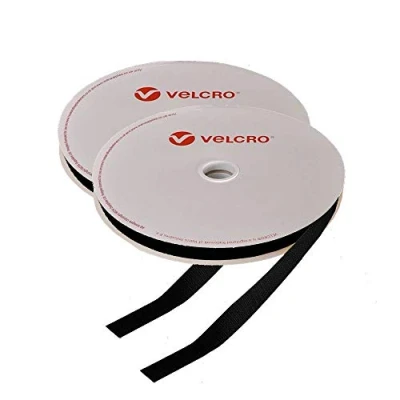 Image of 16mm Velcro® Brand Hook &amp; Loop Black Sew On 1m