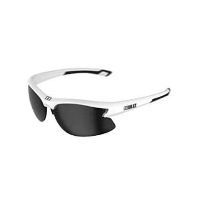 Image of Bliz Unisex&#039;s 9060 01 Motion&#039; Sports Sunglasses, White with smoke silver mirror lens, Regular