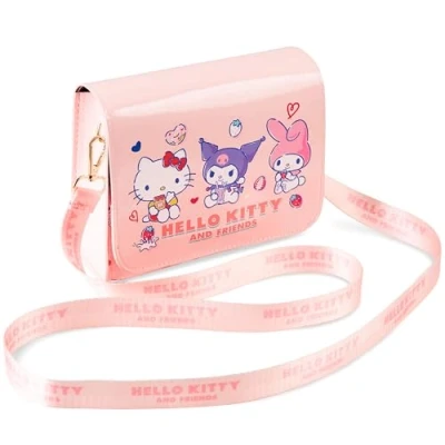 Image of Hello Kitty Girls &amp; Teenagers Handbag, Crossbody Shoulder Bag with Adjustable Strap Fashion Travel Gifts (Pink)