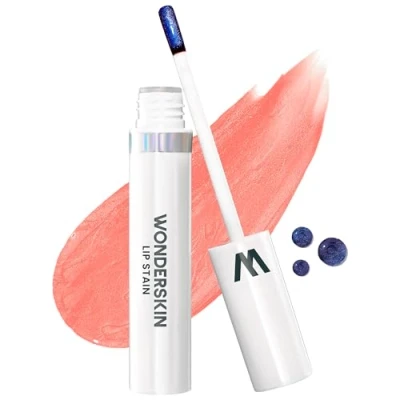 Image of Wonderskin Wonder Blading Lip Stain Masque, Long Lasting Tint, Transfer Proof, Matte Finish, Waterproof Formula (Crush Masque)