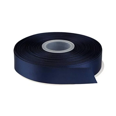 Image of AVANAVA 25mm Wide Double Face Satin Ribbon 45 Meters (370 Navy)