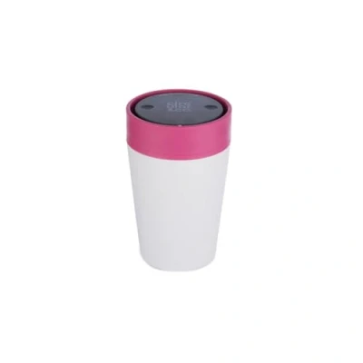 Image of Circular &amp; Co Insulated Reusable Coffee Cup 8oz/227ml Small Travel Mug 100% Leakproof Lockable Push Top, One Hand Open, 360 Drinking Tumbler Recyclable BPA Free, Dishwasher Safe