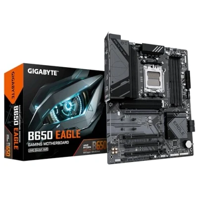 Image of GIGABYTE B650 EAGLE Motherboard Supports AMD Ryzen 9000 CPUs 12+2+2 Phases Digital VRM up to 7600MHz DDR5 (OC) 1xPCIe 5.0 + 2xPCIe 4.0 M.2 GbE LAN USB 3.2 Gen2