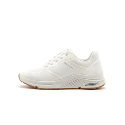 Image of Skechers Women&#039;s Arch FIT S Miles Sneaker, White Duraleather/Hot Melt Trim, 2 UK