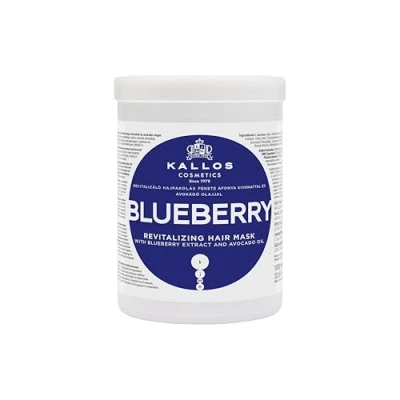 Image of Kallos KJMN Blueberry Revitalising Hair Mask for Dry, Brittle and Chemically Treated 1000ml
