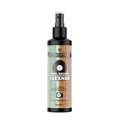 Image of Vinyl LP Record &amp; Stylus Cleaning Fluid Anti Static Spray Cleans and Restores for a Crystal Clear Sound 250ml