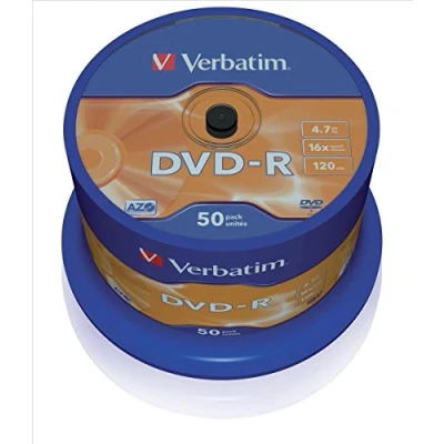 Image of Verbatim 43548 4.7GB 16x DVD R Matt Silver 50 Pack Spindle