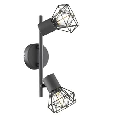 Image of Fischer &amp; Honsel Ran 22265 Spotlight Rail Matt Grey Length: 25 cm, Width: 8 A: 18 cm 2X E14 Max. 40 Watt Bulbs Not Included