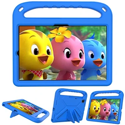 Image of for Samsung Galaxy Tab A7 10.4 inch (2020) SM T500/T505 Tablet Case Kids Friendly Lightweight Shockproof Cover with Handle Stand Blue