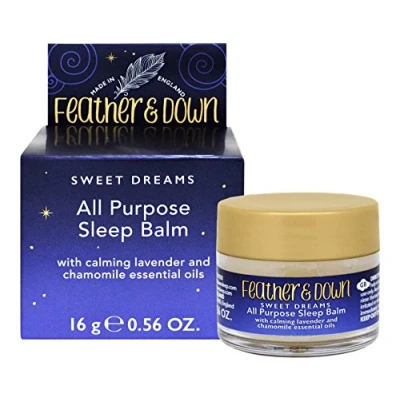 Image of Feather &amp; Down Sweet Dream All Purpose Sleep Balm (16g) With Calming Lavender And Chamomile Essential Oils To Encourage A Restful Night&#039;s Sleep. Vegan Friendly Cruelty Free.