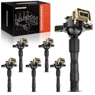 Image of Frankberg 6x Ignition Coil Compatible with 3 Series E36 E46 2.0L 3.0L 1994 2002 Z3 3.2L 1997 2003 5 E39 4.4L 1995 2004 X5 E53 4.6L 1999 2006 Replace# 12131748018