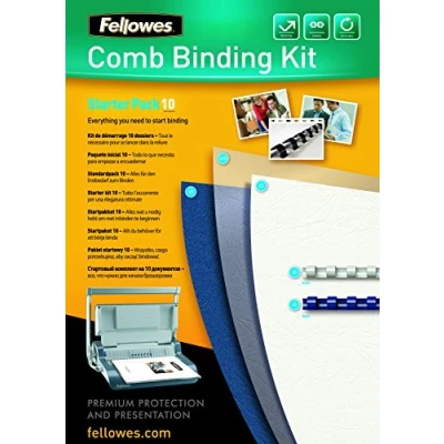 Image of Fellowes Comb Binding Starter Kit Pack of 10