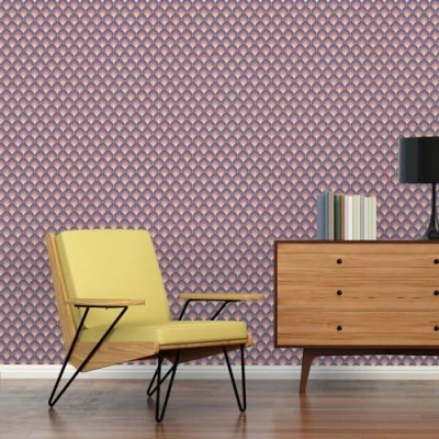 Image of A.S. Création Retro 70&#039;s Infinity Wallpaper Orange/Black/Purple/Cream Chic 395382 8.50m x 0.53m Paste The Wall