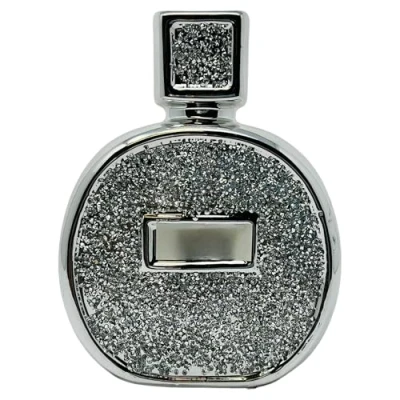 Image of Shimmering Jewel Perfume Sculpture, Silver Crystal, Crushed Diamond, Decorative Bling Décor, 15cm