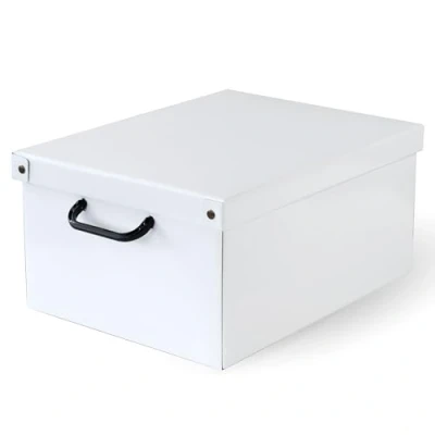 Image of LAVATELLI Bauletto Bianco, decorative storage box, cardboard boxes with lids, lids and Handles, clothes storage, toy box baskets, teddy White
