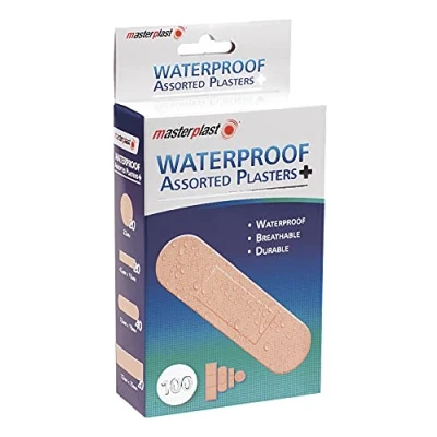 Image of Masterplast 100 Waterproof Mixed Plasters Washable First Aid Dressings