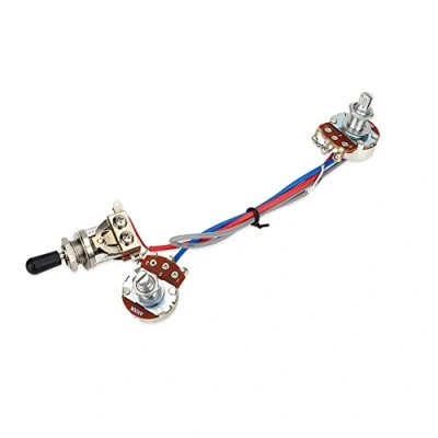 Image of Guitar Wiring Harness Kit, 1 Volume Tone 3 Way Toggle Switch 500K for Electric