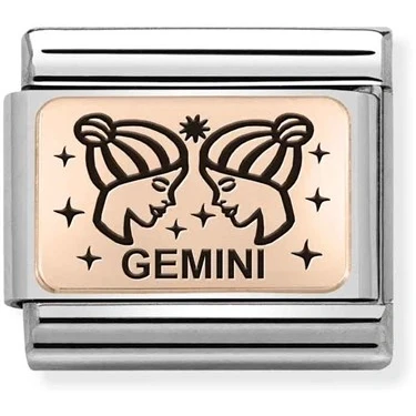 Image of Nomination Rose Gold Gemini Charm