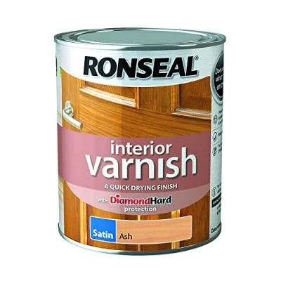 Image of Ronseal Interior Varnish Ash Satin 750ml