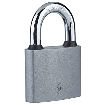 Image of Yale Y111S/60/132/1 Iron Padlock 60mm Silver Hardened Steel Shackle Indoor use