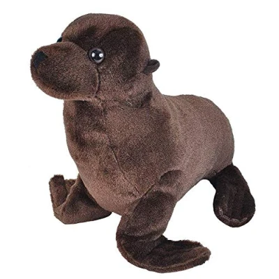 Image of Wild Republic Sea Lion Plush Soft Toy, Cuddlekins Cuddly Toys, Gifts for Kids 20 cm,Brown