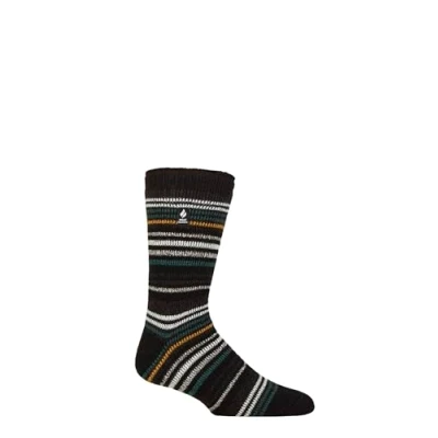 Image of Mens 1 Pair SOCKSHOP Heat Holders 2.3 TOG Patterned and Plain Thermal Socks Astana Black / Charcoal 6 11