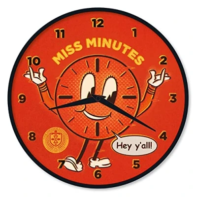 Image of Pyramid International Loki Wall Clock (Miss Minutes) 25cm Diameter Official Merchandise, White