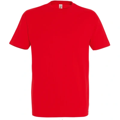 Image of SOLS Mens Imperial Heavyweight Short Sleeve T Shirt (Red) Cotton Size Large