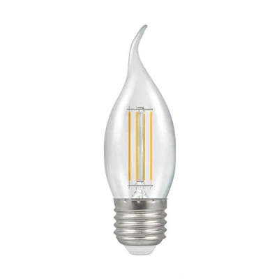 Image of Crompton E27 LED Bent Tip Filament Candle Bulbs 5 Watts Dimmable 470LM / 40W Incandescent Equivalent C35 Edison Screw (SES E27) Light Warm White 2700K