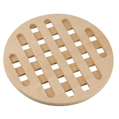 Image of Fackelmann 31085&quot; Fair Beech Trivet Round, Wood, Beige